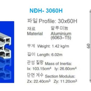 Nhôm định hình 30x60 10 NhÔm ĐỊnh HÌnh-30x60h