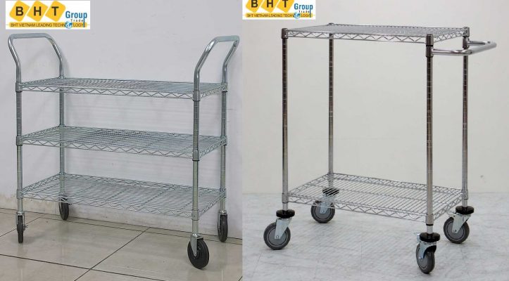 Xe đẩy hàng lưới 4 bánh 2 1
