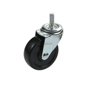 Bánh xe Cao su đen không bi càng thép mặt bích tải nhẹ ROX-002-RB-BL-F 9 Bánh xe Cao su đen không bi càng thép mặt bích tải nhẹ ROX-002-RB-BL-F